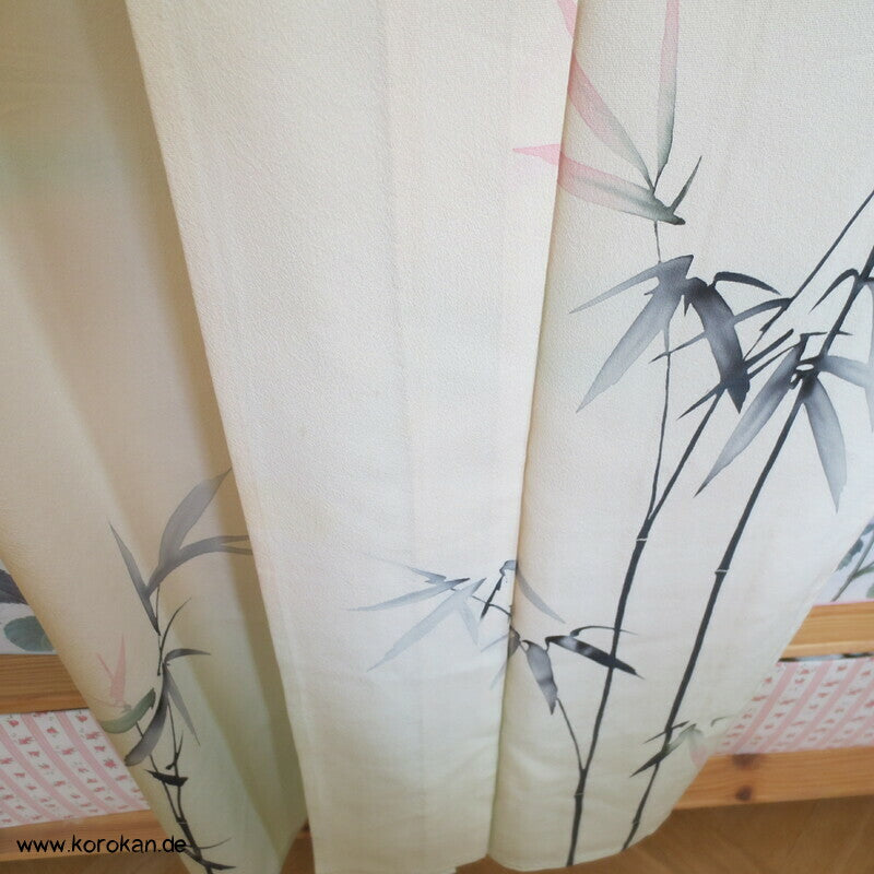 gemalter Bambus Hitoe Homongi Kimono