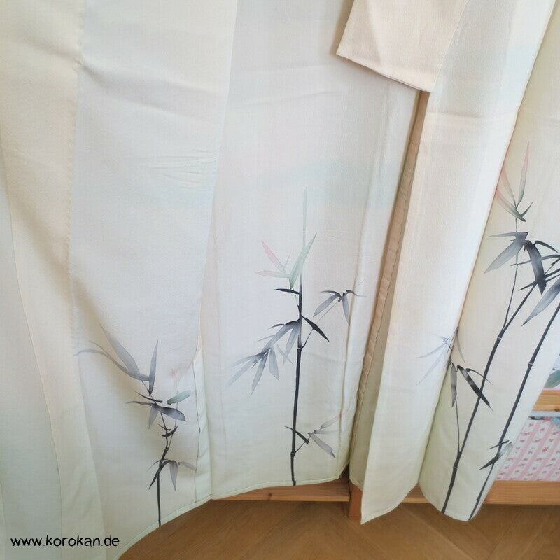 gemalter Bambus Hitoe Homongi Kimono