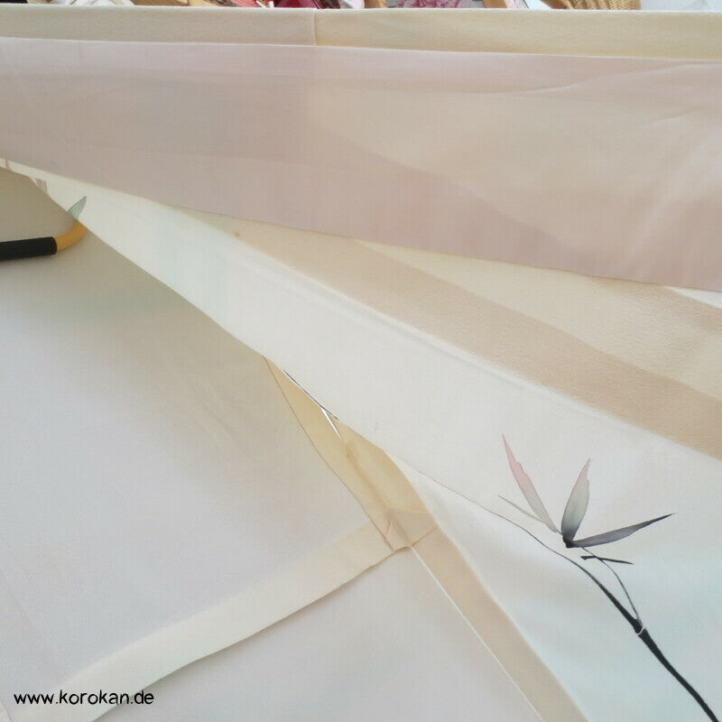 gemalter Bambus Hitoe Homongi Kimono