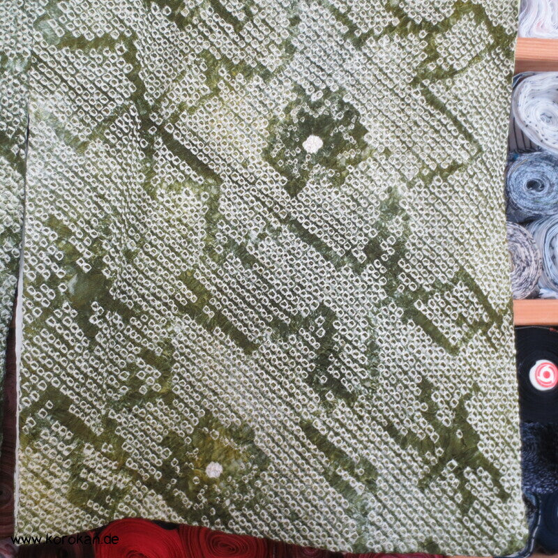 Full Shibori Seidendamast Blüten Komon Kimono
