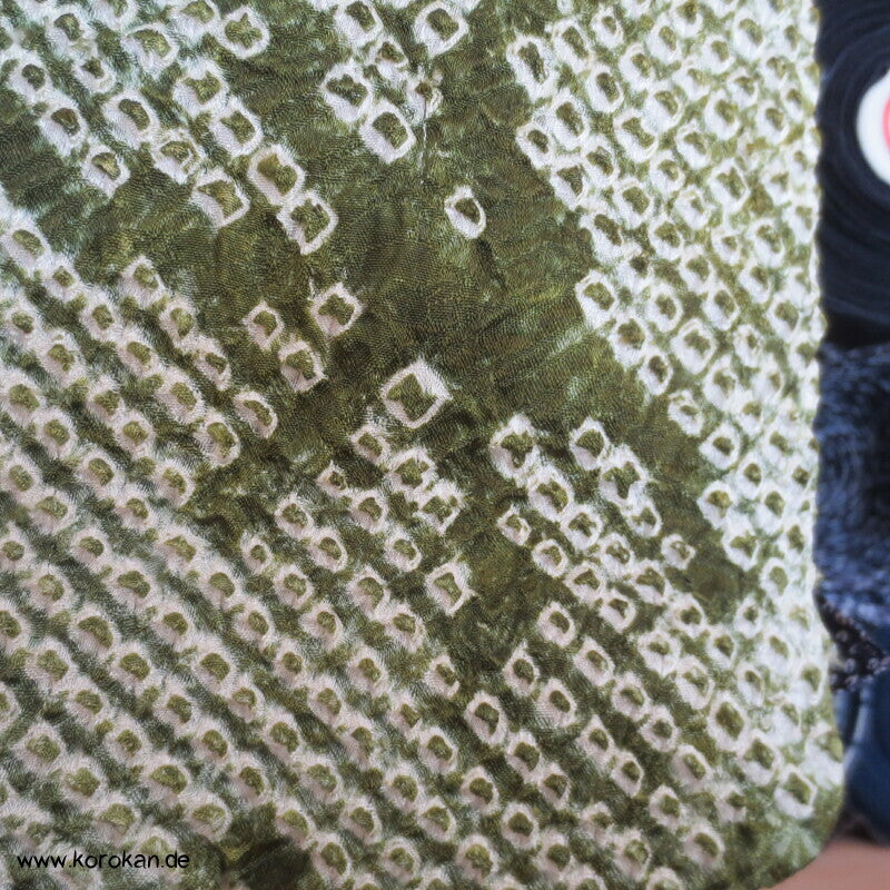 Full Shibori Seidendamast Blüten Komon Kimono