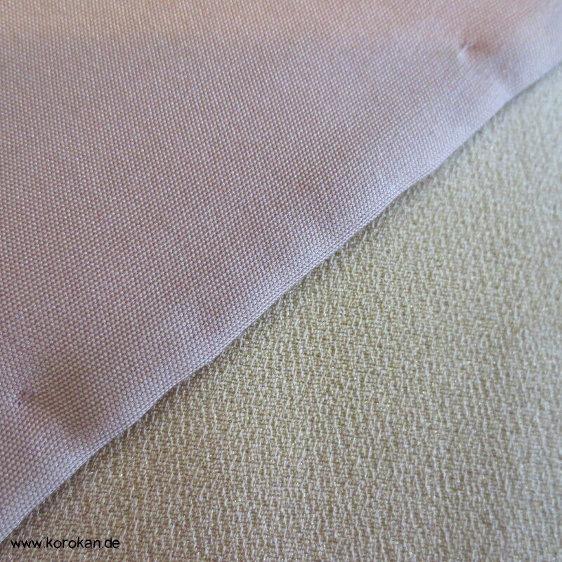 handgemalte Bambuszweige, goldbestickt auf Seidencrepe Homongi Kimono