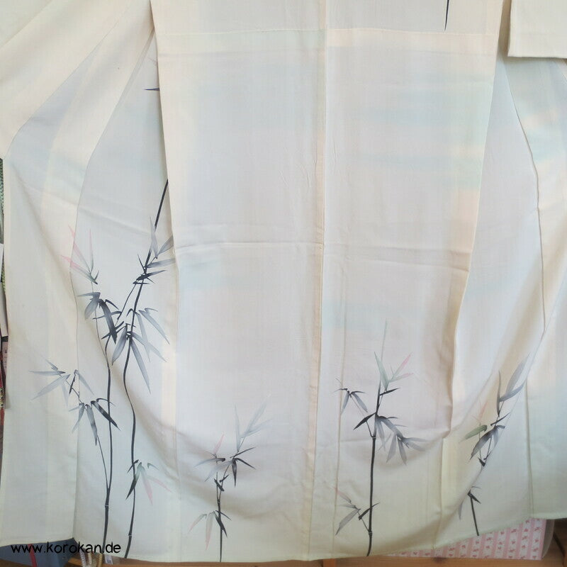 gemalter Bambus Hitoe Homongi Kimono