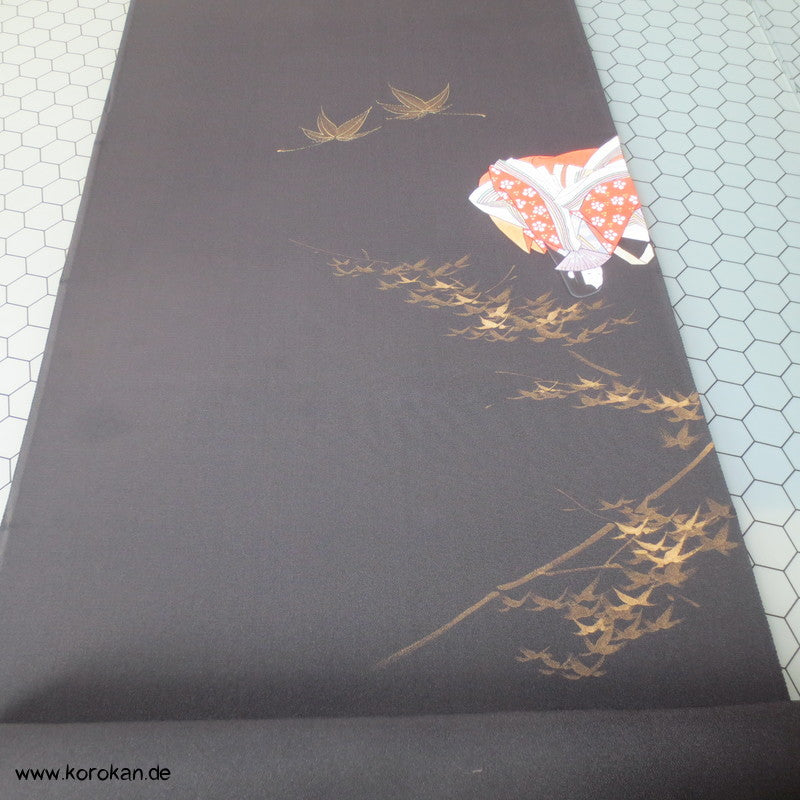 Junihitoe Hime, handgemalt Tomesode Kimono Seidenstoff
