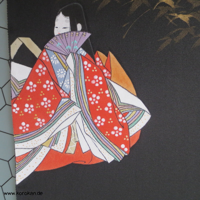 Junihitoe Hime, handgemalt Tomesode Kimono Seidenstoff