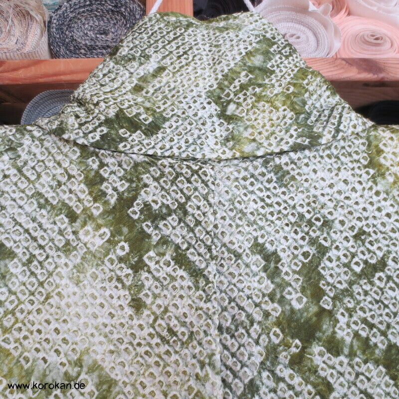 Full Shibori Seidendamast Blüten Komon Kimono