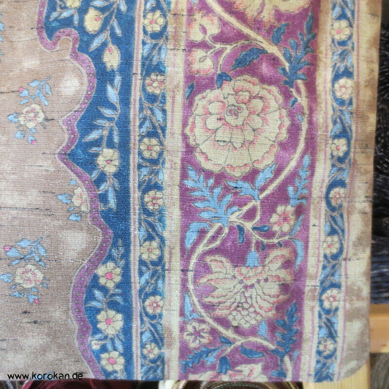 Bingata Bordüren Hitoe Kimono, Tsumugi Seide