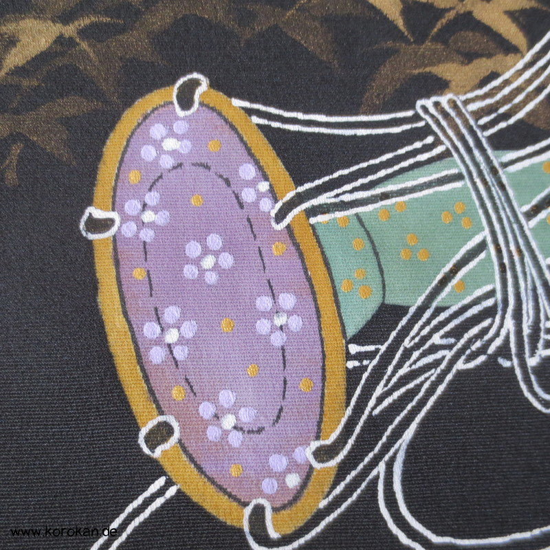 Junihitoe Hime, handgemalt Tomesode Kimono Seidenstoff