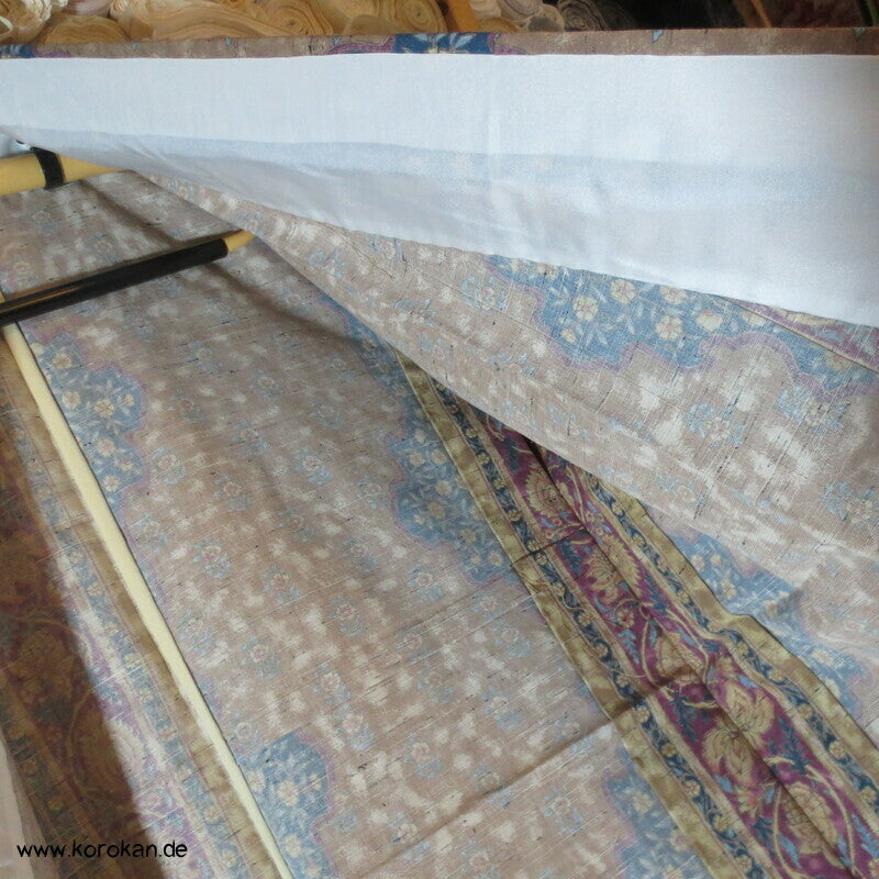 Bingata Bordüren Hitoe Kimono, Tsumugi Seide