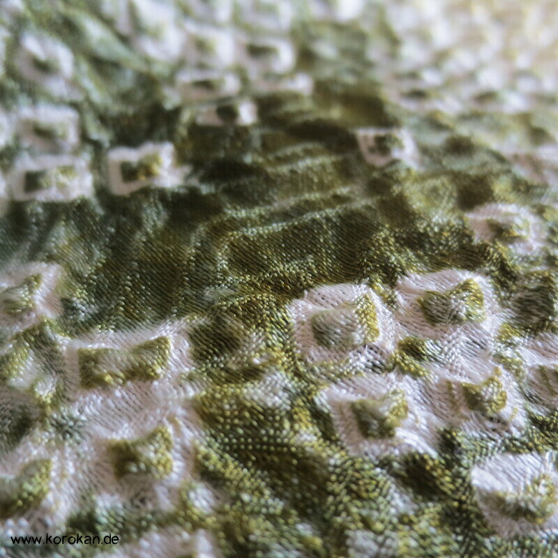Full Shibori Seidendamast Blüten Komon Kimono