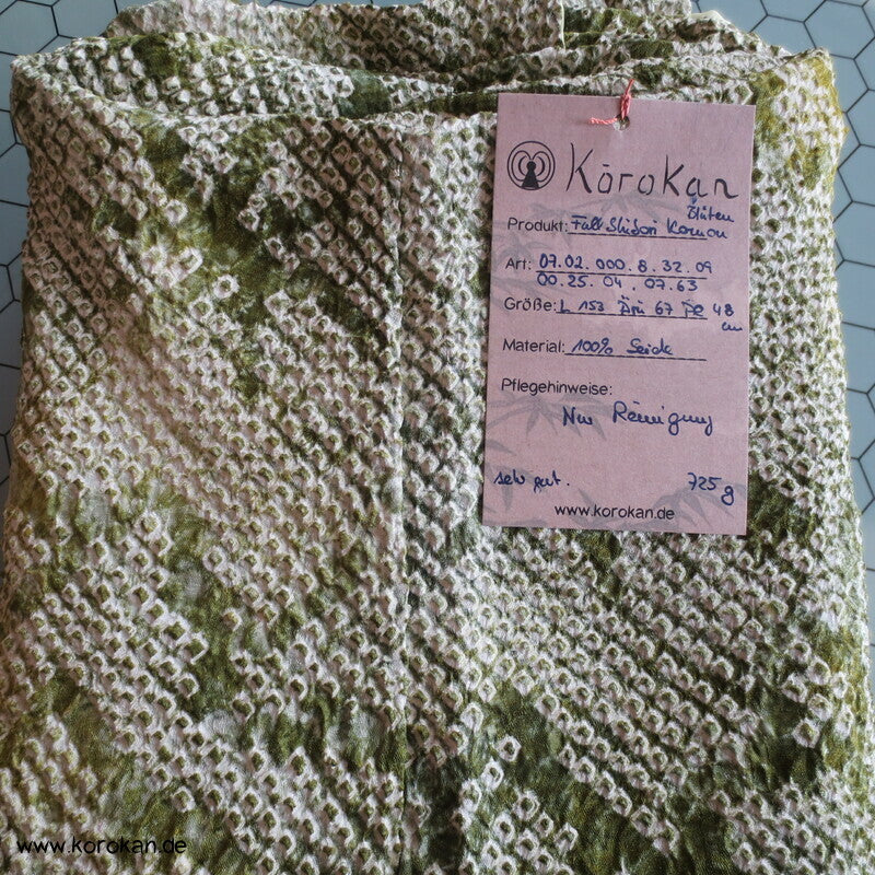 Full Shibori Seidendamast Blüten Komon Kimono