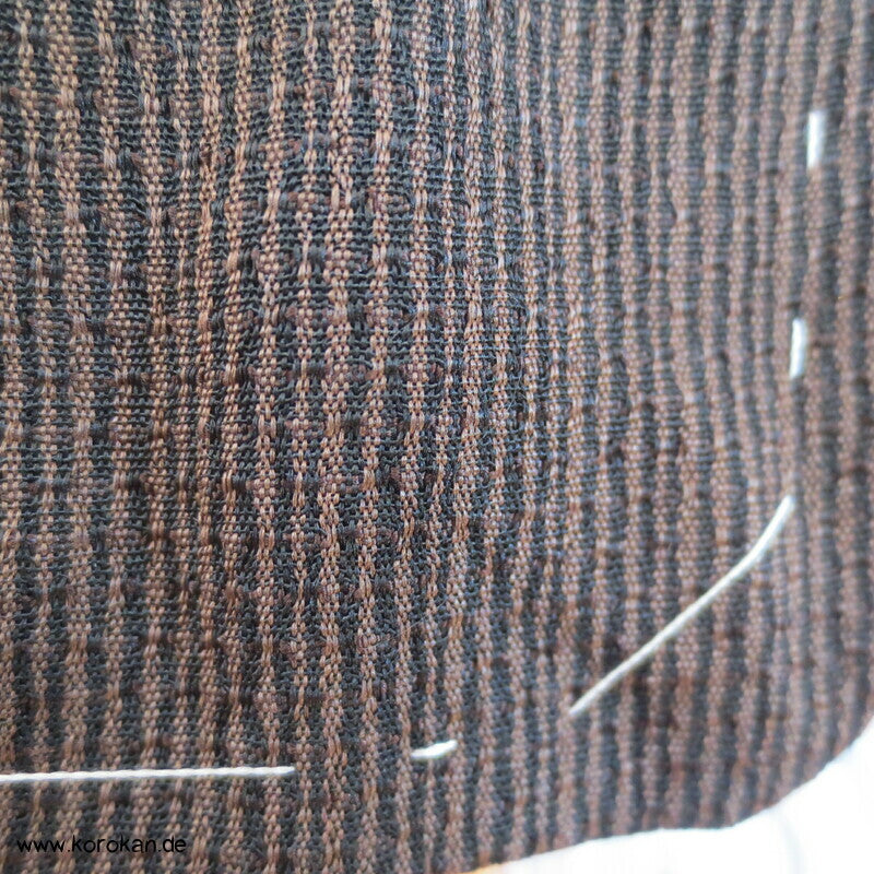 braunschwarze Männer Haori Kimono Jacke, Sommer Tiger