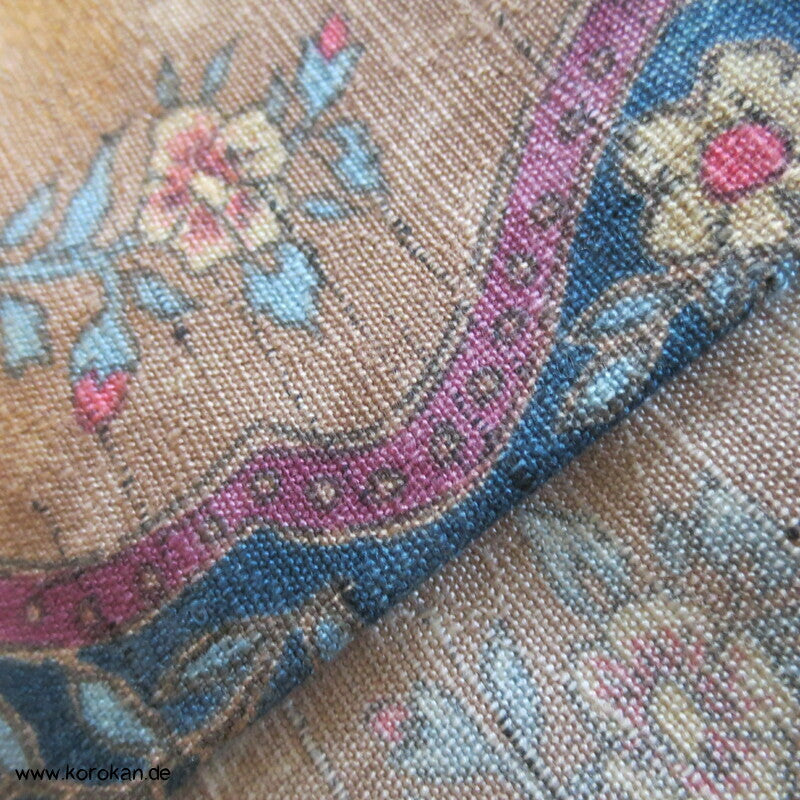 Bingata Bordüren Hitoe Kimono, Tsumugi Seide