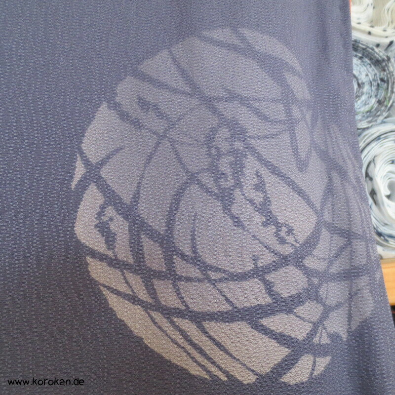 Mondkreise auf grau - lila Komon Kimono
