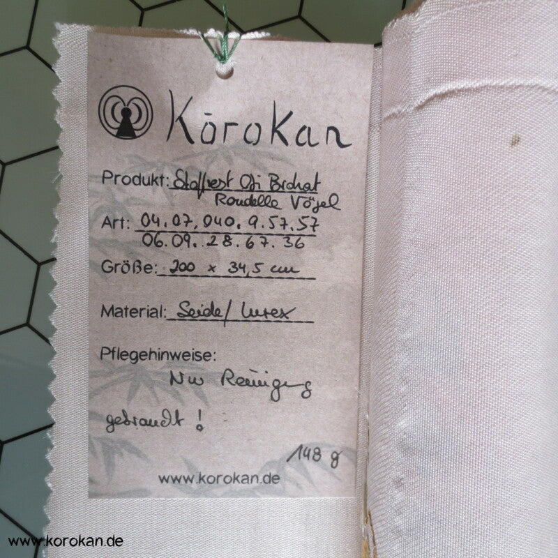 Blumenrondelle Araihari Kimono Seiden Obi Brokat