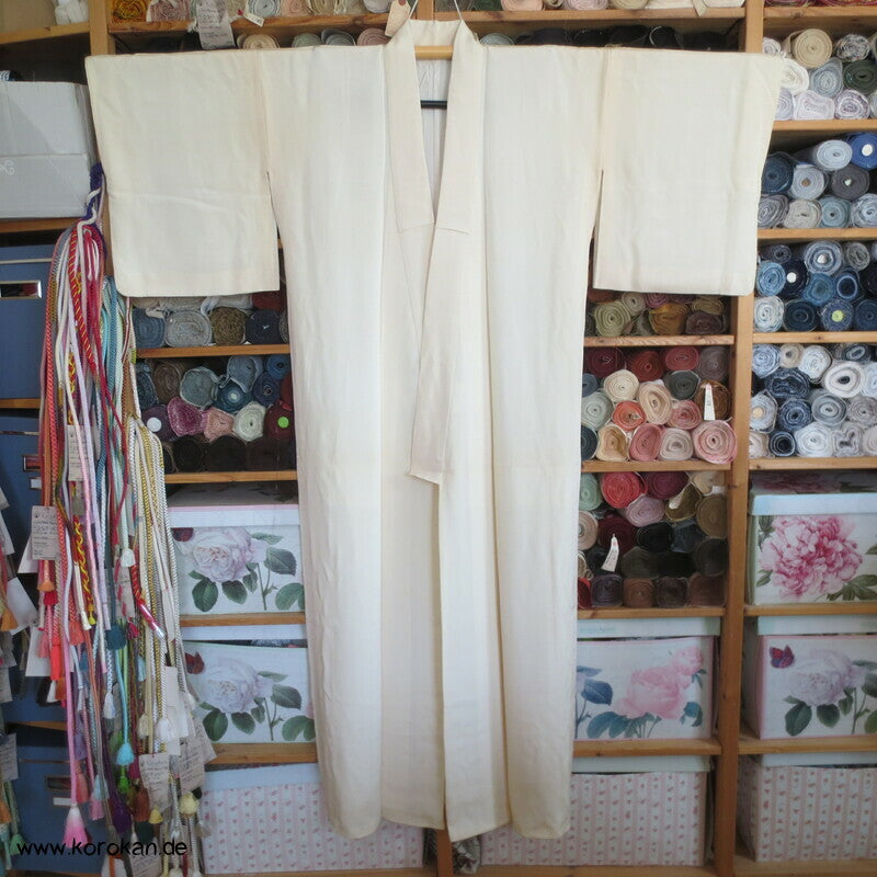 Nakagi Iromuji Kimono, naturweißer Seidencrepe