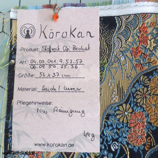 Flußmuster bunt Brokat Obi