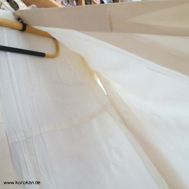 Nakagi Iromuji Kimono, naturweißer Seidencrepe