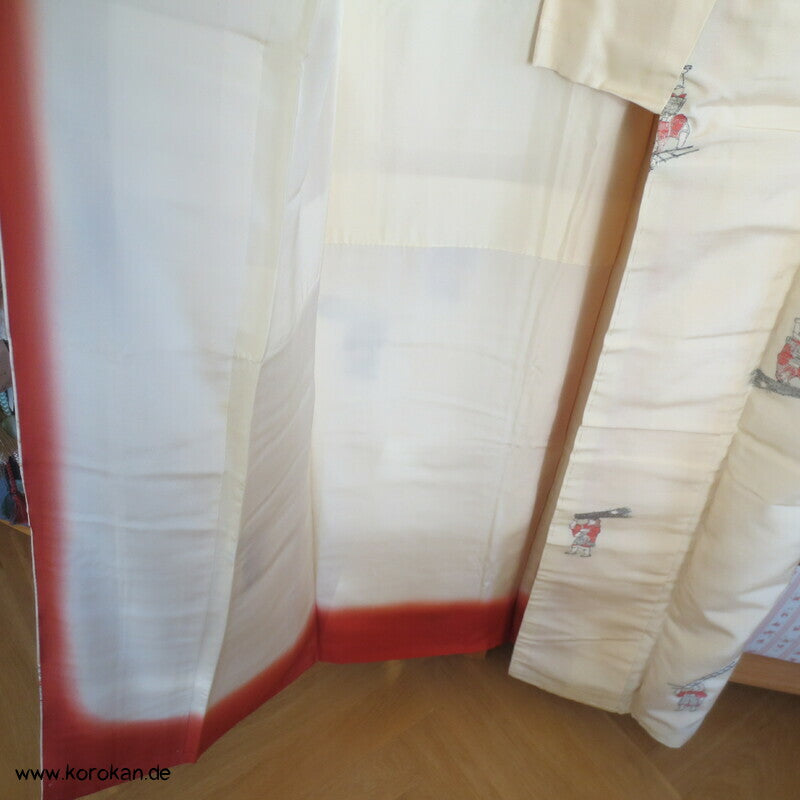 Bauersfrauen Tsumugi Seiden Kimono von Yamato
