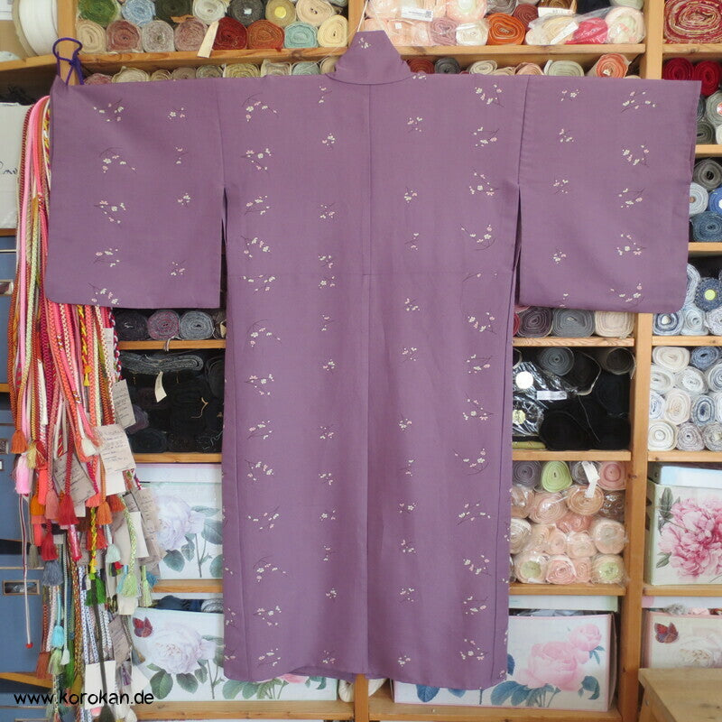 Blümchen Crepe Hitoe Komon Kimono