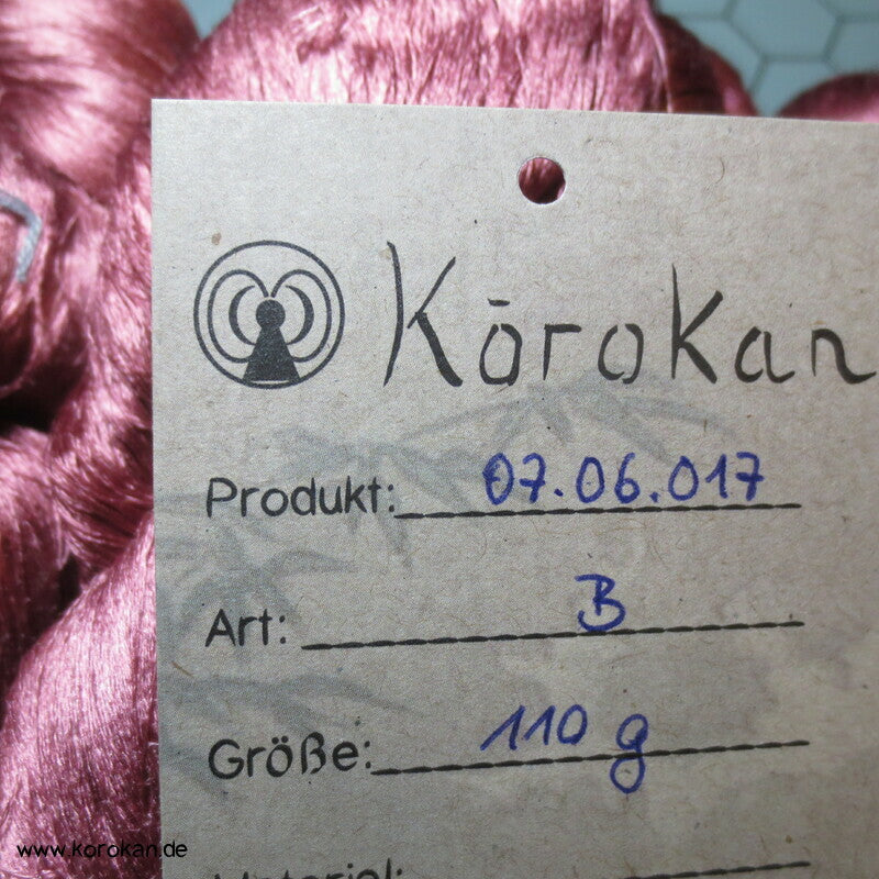 gedeckt pinkfarbenes Seidengarn zum Weben aus japanischer Obi Werkstatt