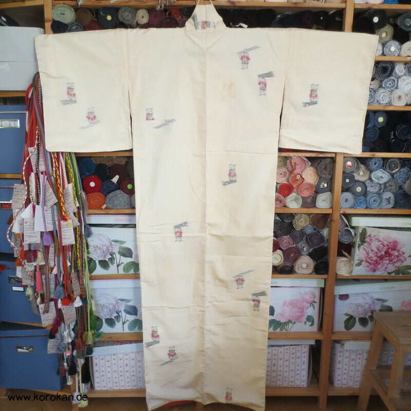 Bauersfrauen Tsumugi Seiden Kimono von Yamato