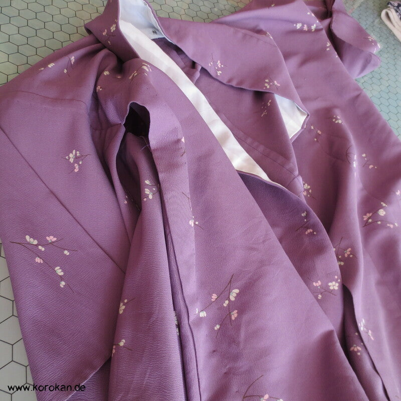 Blümchen Crepe Hitoe Komon Kimono