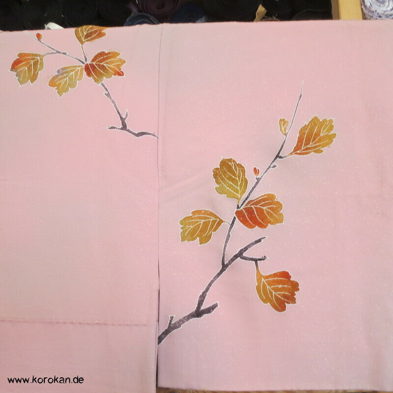 Herbst Zweige auf Schneegestöber Damast Homongi Kimono