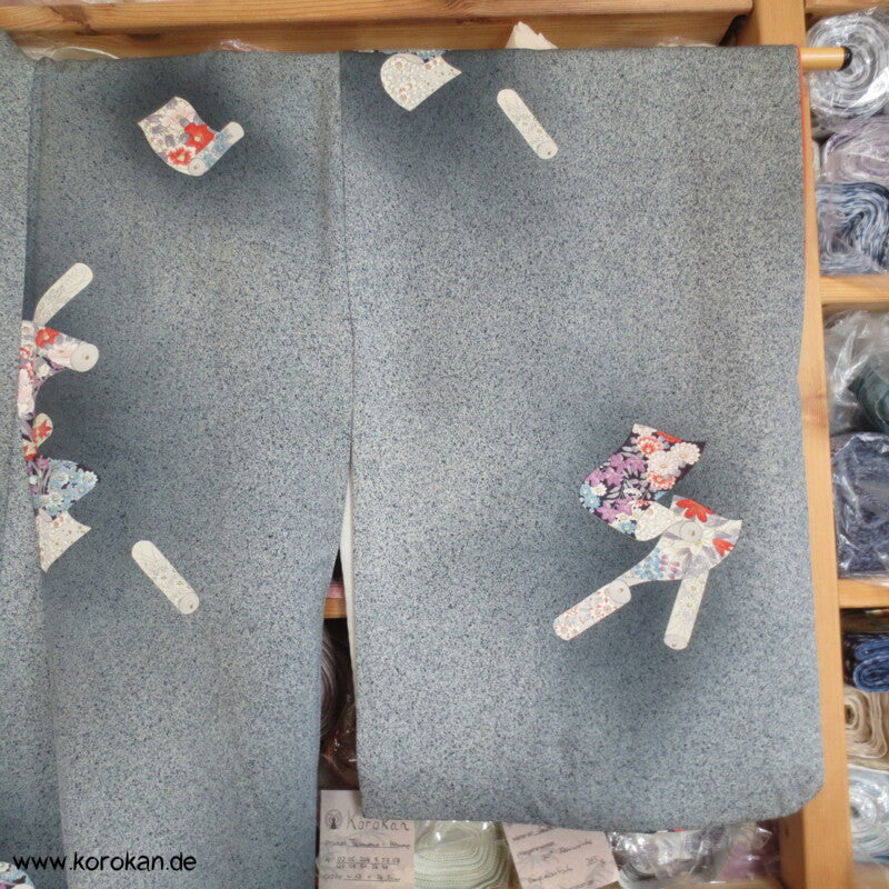 Stoffrollen Komon Seiden Kimono