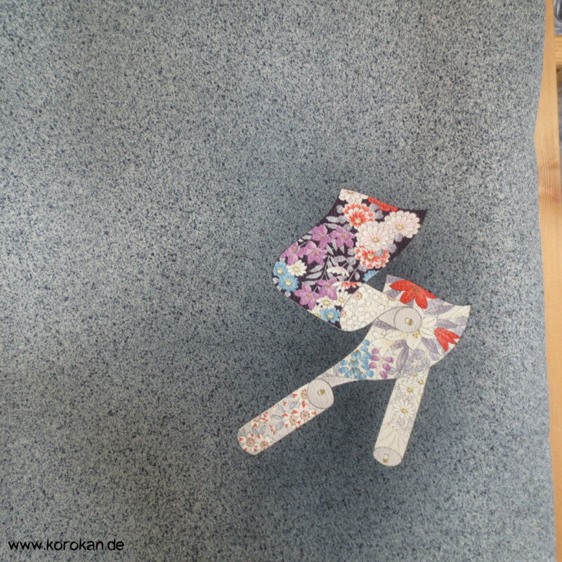 Stoffrollen Komon Seiden Kimono