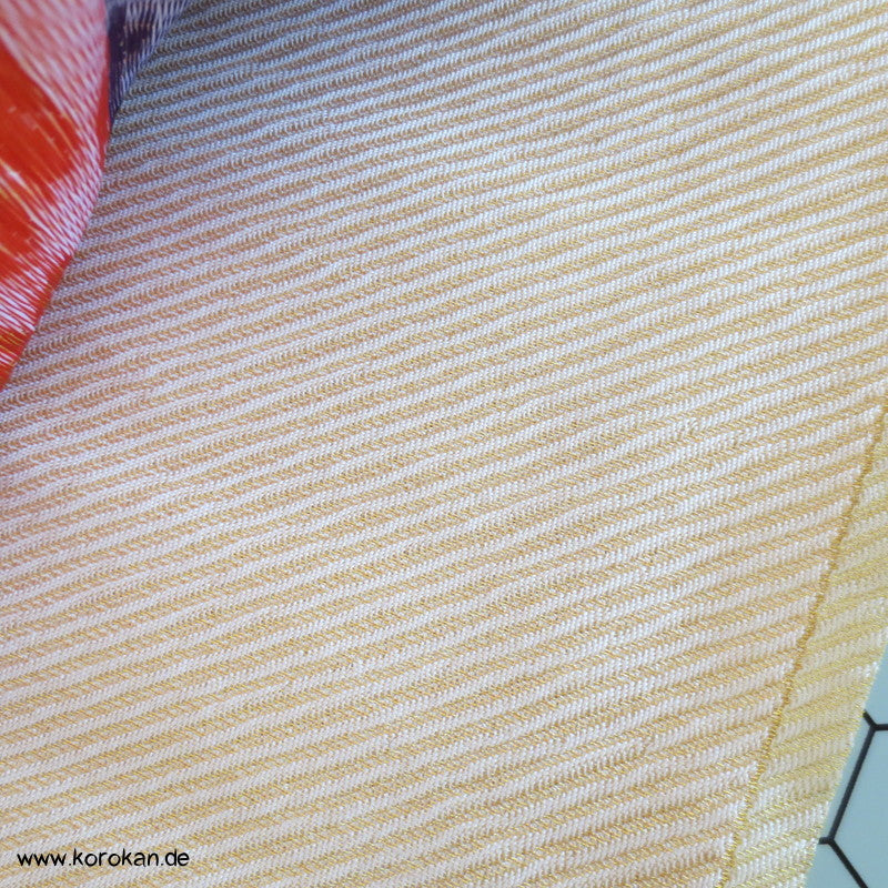 Ume gold Ichikura Brokat , Fukuro Obi Material