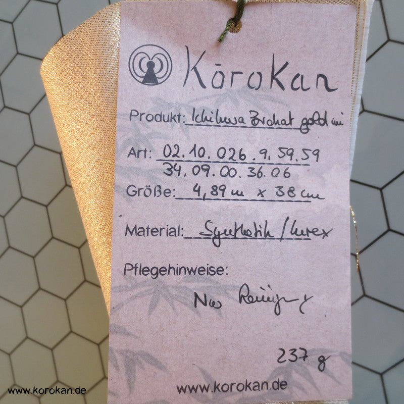 uni gold Ichikura Brokat für Obi