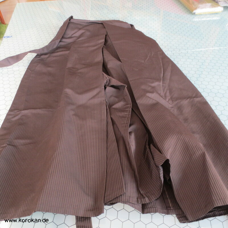 braun schwarz gestreifte Hakama - Umanori Hose