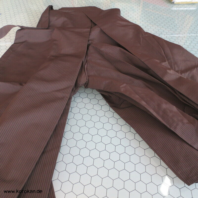 braun schwarz gestreifte Hakama - Umanori Hose