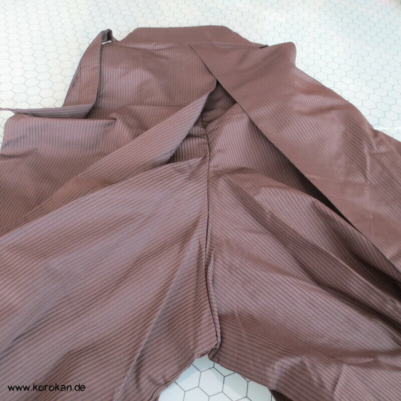 braun schwarz gestreifte Hakama - Umanori Hose