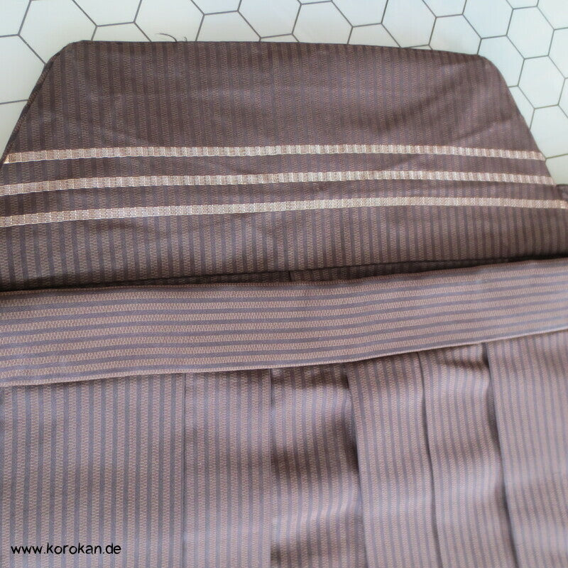 braun schwarz gestreifte Hakama - Umanori Hose