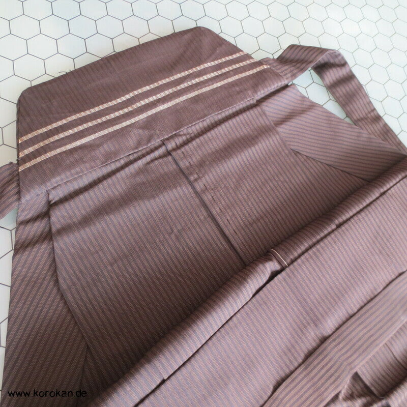 braun schwarz gestreifte Hakama - Umanori Hose