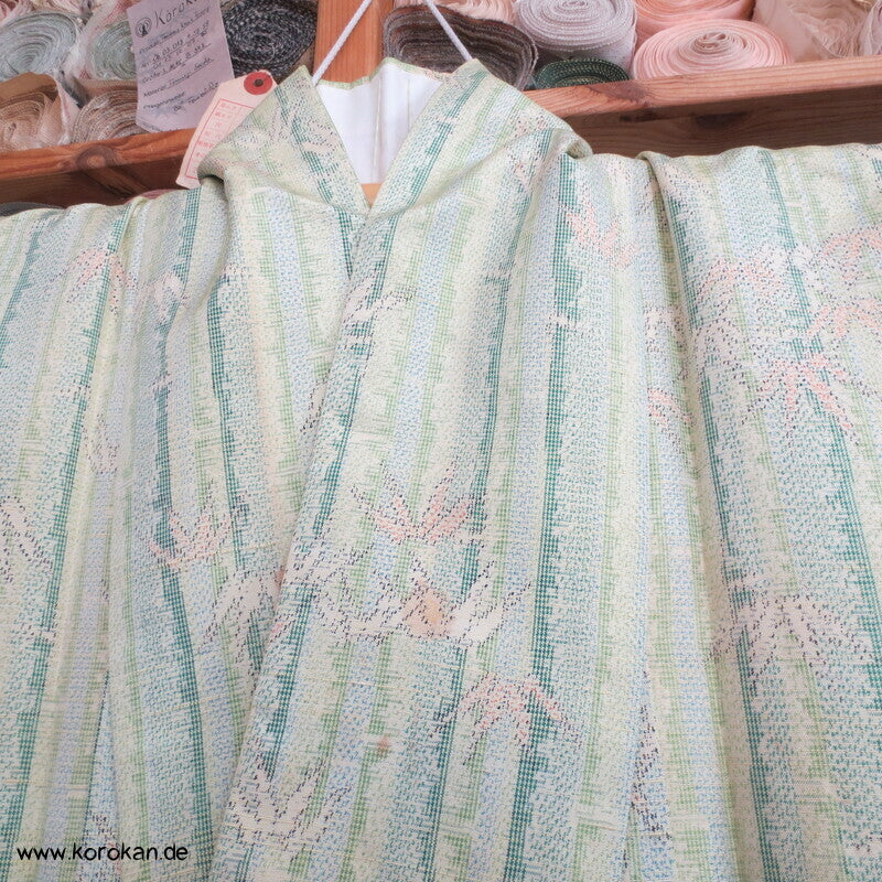 Tsumugi Seiden Kasuri Bambusmuster Kimono