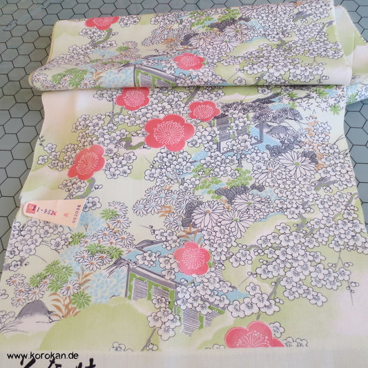 Gartenlandschaft Kimono Wollmusselin