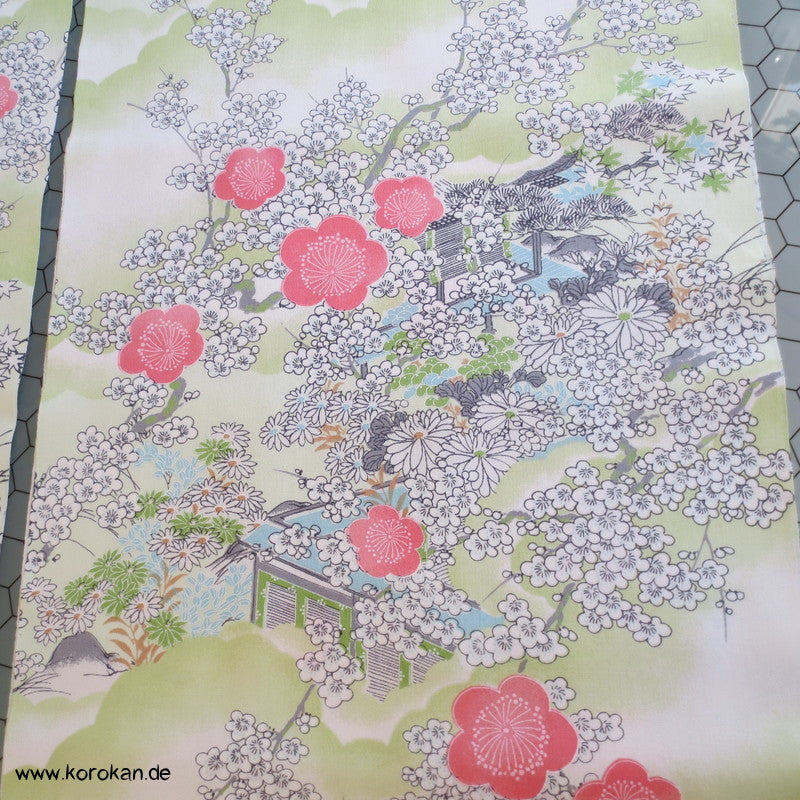Gartenlandschaft Kimono Wollmusselin