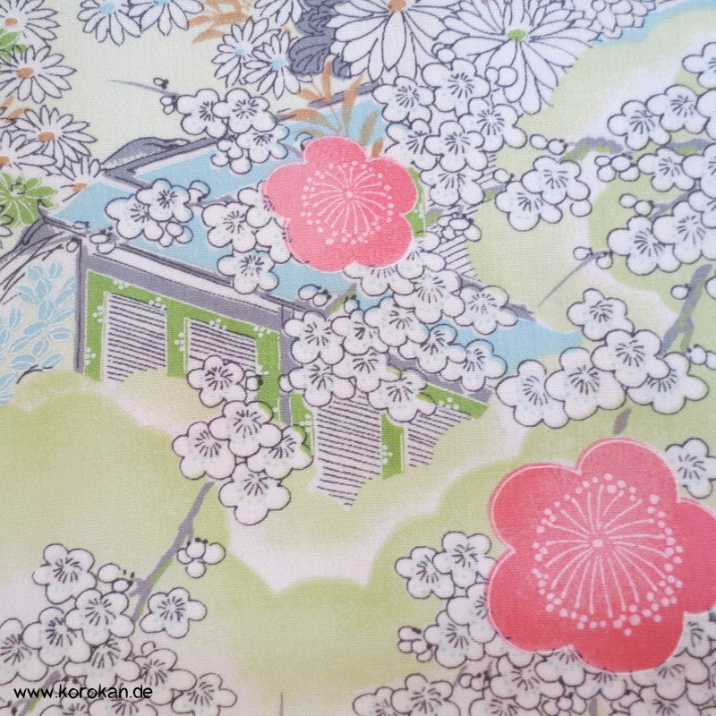 Gartenlandschaft Kimono Wollmusselin