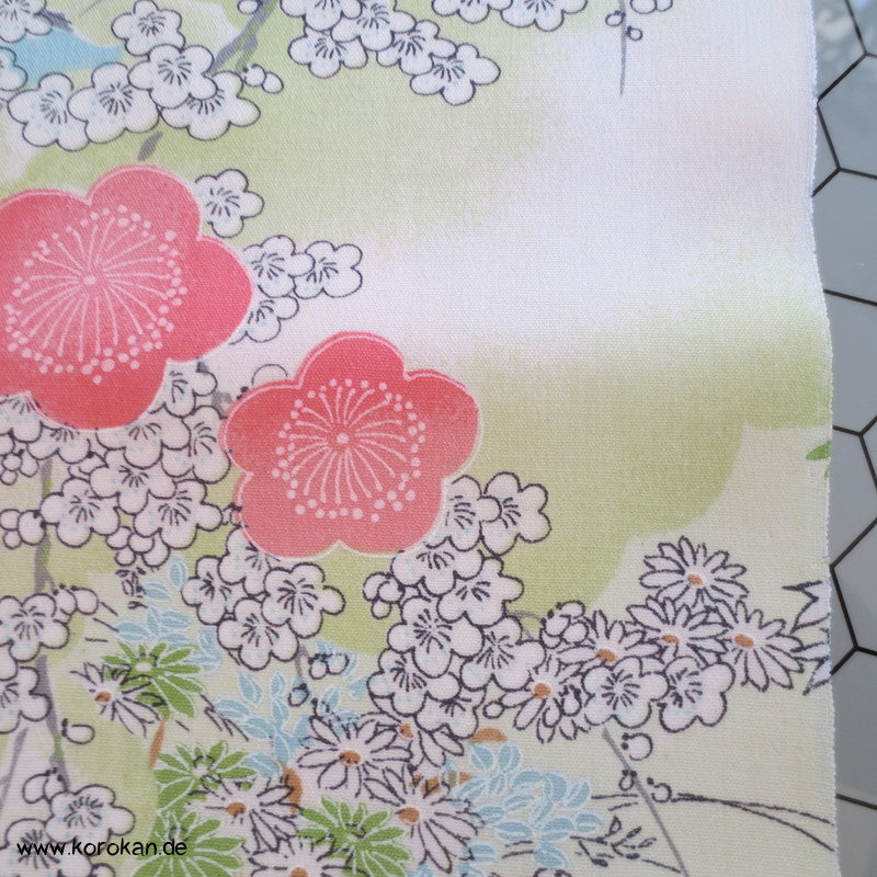 Gartenlandschaft Kimono Wollmusselin