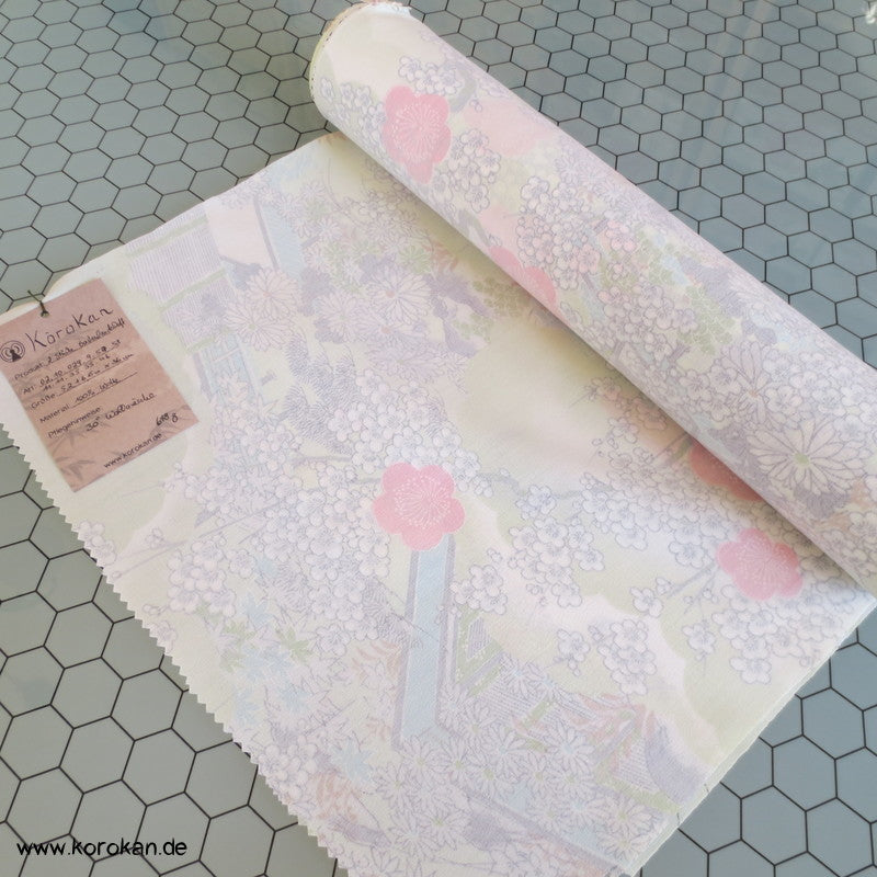 Gartenlandschaft Kimono Wollmusselin