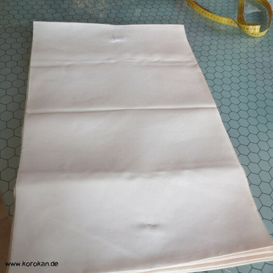 naturfarbene Fushi Tsumugi Seide Tanmono für Kimono