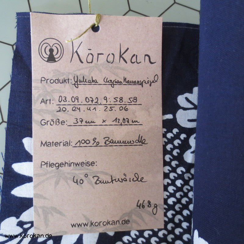 Kiku Kusudama Egasumi Yukata Kimono Baumwoll Stoff
