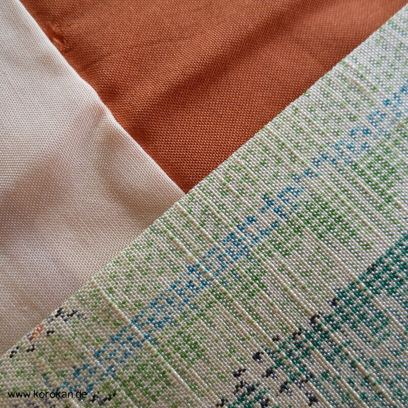 Tsumugi Seiden Kasuri Bambusmuster Kimono