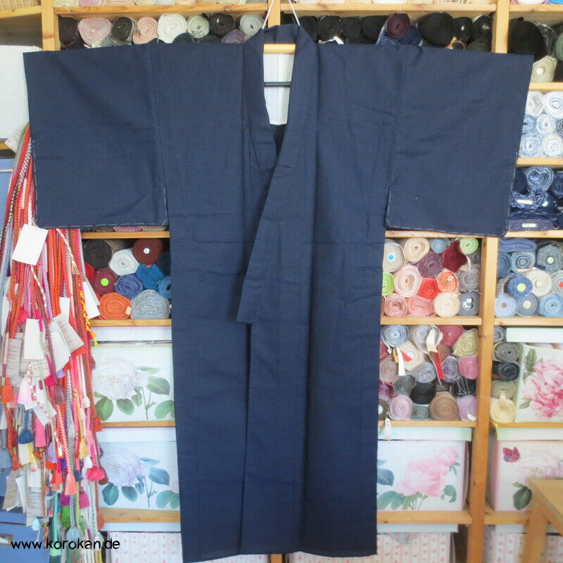 blau melierte Wolle Hitoe Kimono