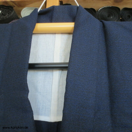 blau melierte Wolle Hitoe Kimono