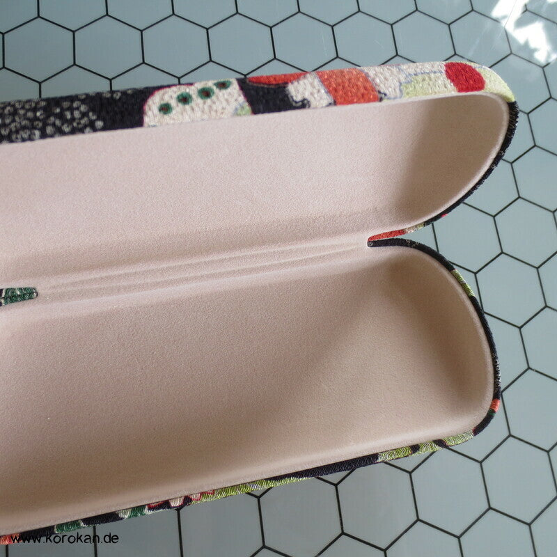 japanisches Brillenetui - Hardcase bezogen mit Chirimen Seidencrepe