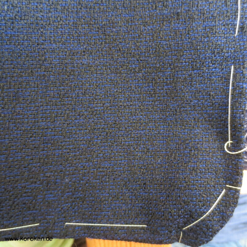 blau melierte Wolle Hitoe Kimono